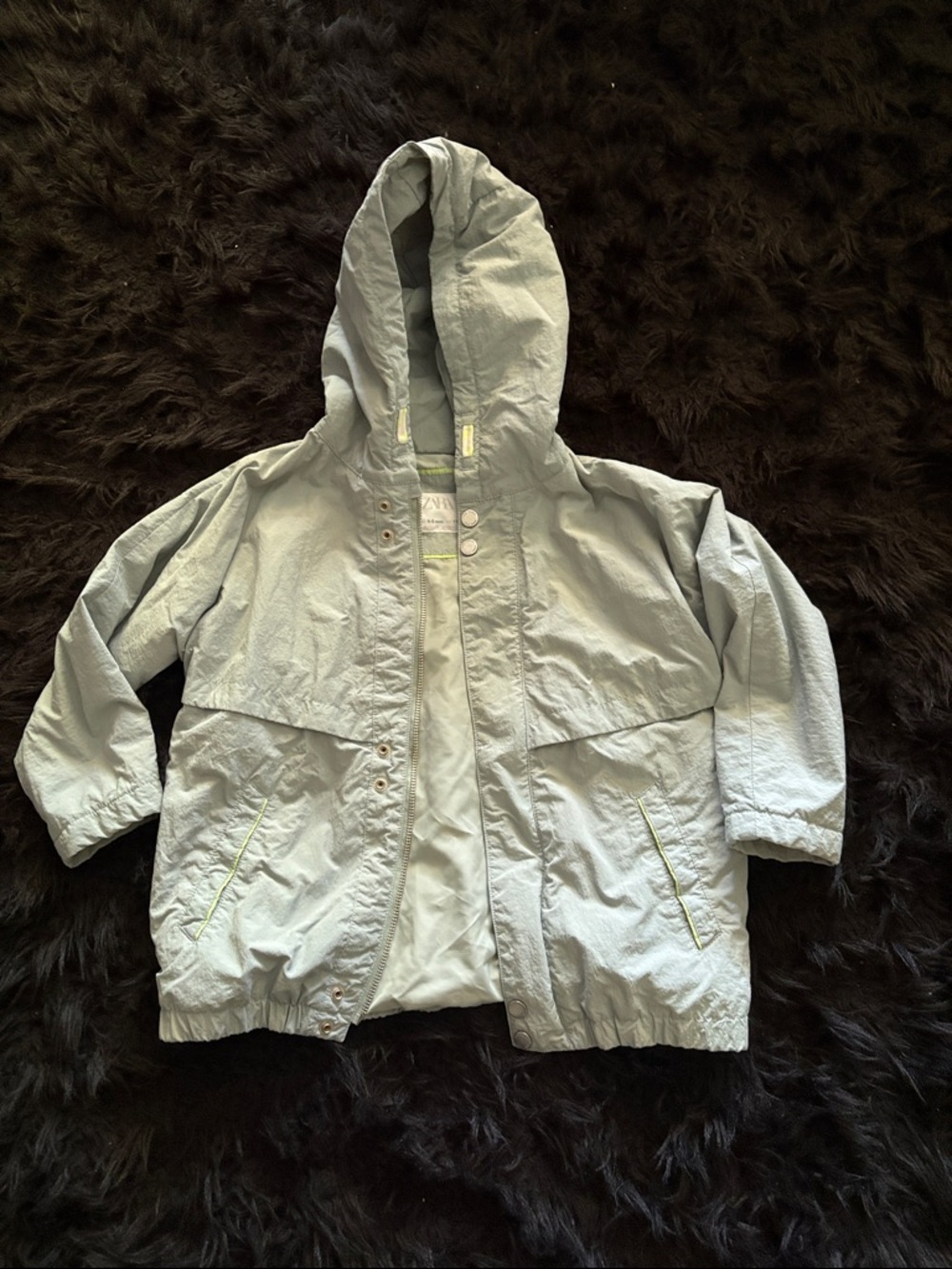 Zara Kids Hooded Light Gray Jacket